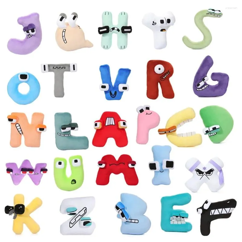 Oreiller 2024 Alphabet Lore, jouets en peluche, poupée animale éducative pour chambre d'enfants, décoration de la maison G33