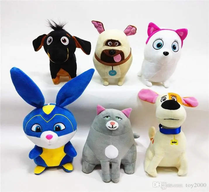 2025 cm Animali di peluche The Secret Life of Pets 2 peluche 6 stili PP cotone Secret Life of Pets Dog giocattoli per bambini1981519