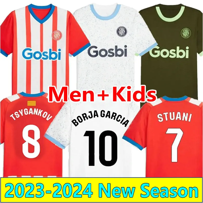 23 24 Girona FC camisetas de fútbol DOVBYK TSYGANKOV 2023 2024 hogar lejos ALEIX GARCÍA STUANI BORJA GARCÍA IVAN MARTIN VALERY CIEGO SAVIO camiseta de fútbol hombres niños uniformes