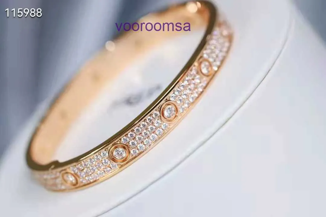 Carter Design Women Bread Bracelets Urok luksusowy biżuteria na damę prezent trzy rowowe diament pełne bransoletka zapięcie online czerwony na żywo z dobrem z oryginalnym pudełkiem