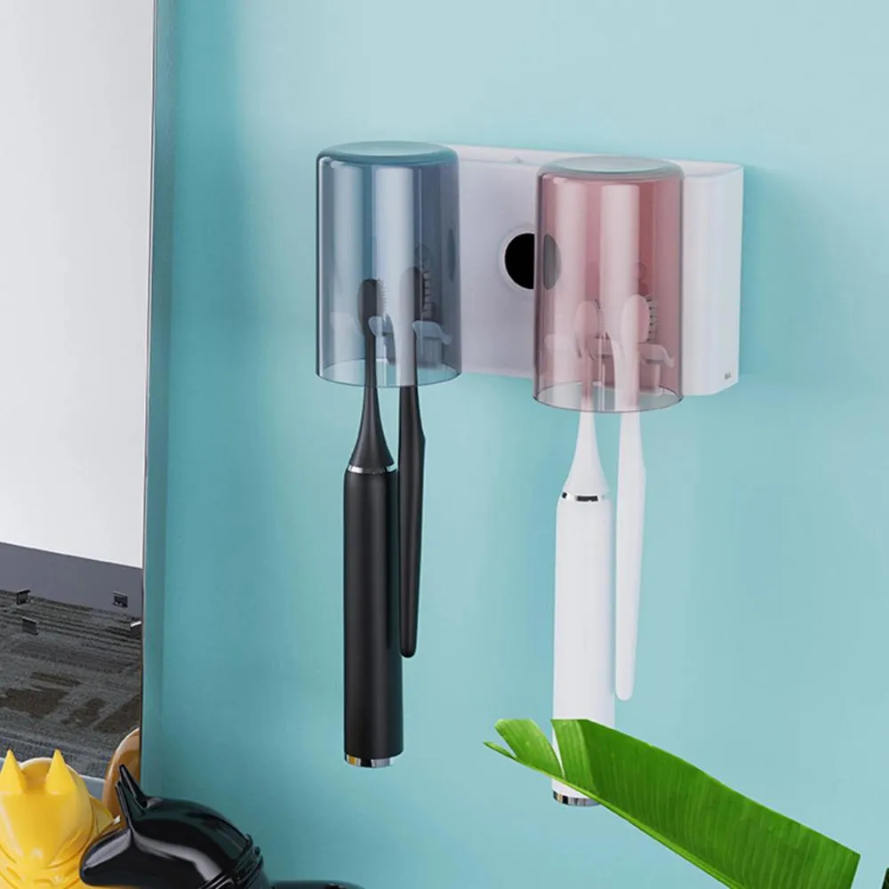 UV Toothbrush Sanitizer Holders Organizer Wall Mounted Punch-free Electric