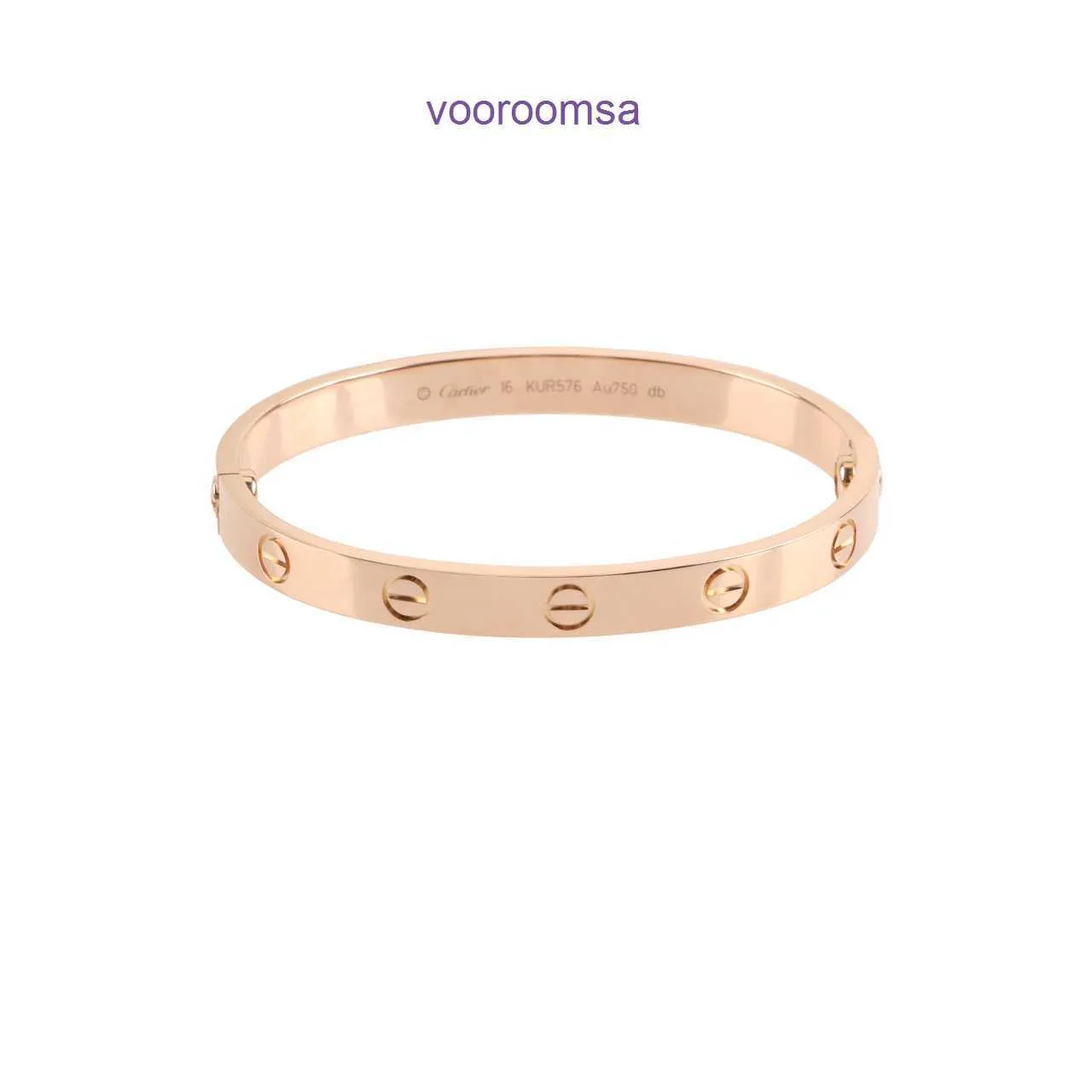 Högkvalitativ utgåva armband Light Luxury Car Tires nya Love Series 18K Rose Gold Wide med skruvmejsel i storlek med originallåda