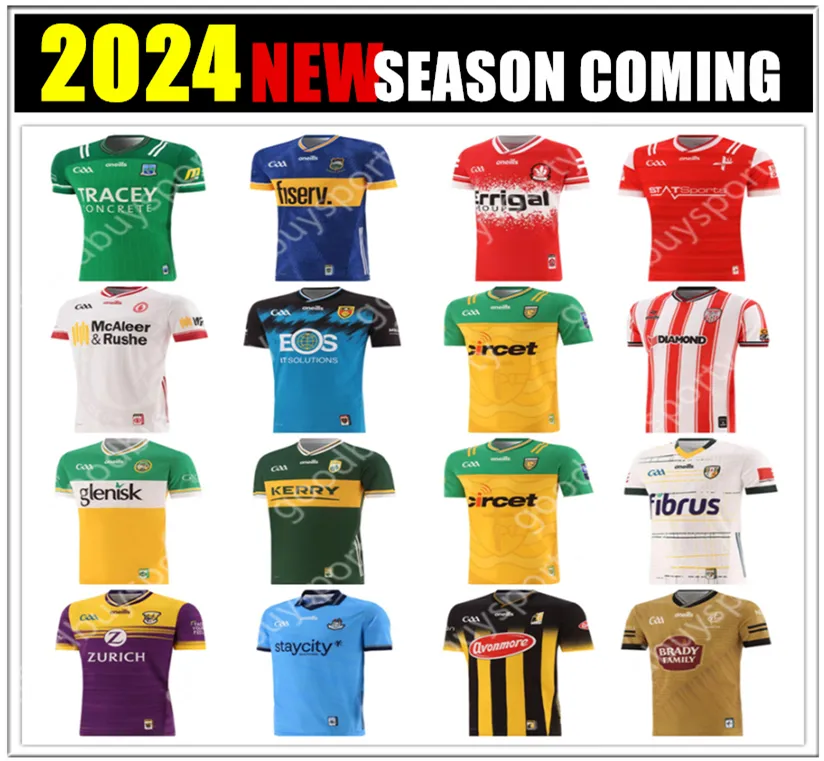 2324 GAA KILDARE CLARE CAVAN Rugby Jerseys Limerick WEXFORD KERRY TYRONE MAYO CORK MEATH GALWAY Dublin Ath Cliath GAILLIMH TIPPERARY CIOBRAIO ARANN SHIRTS sport