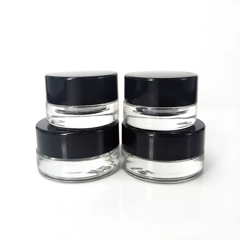 Mini serbatoio trasparente scatola rotonda contenitore per cosmetici in vaso di vetro da 3 ml crema da 5 ml Raccolta di olio vasetto per campioni di trucco olio per imballaggio bottiglia accessori strumento