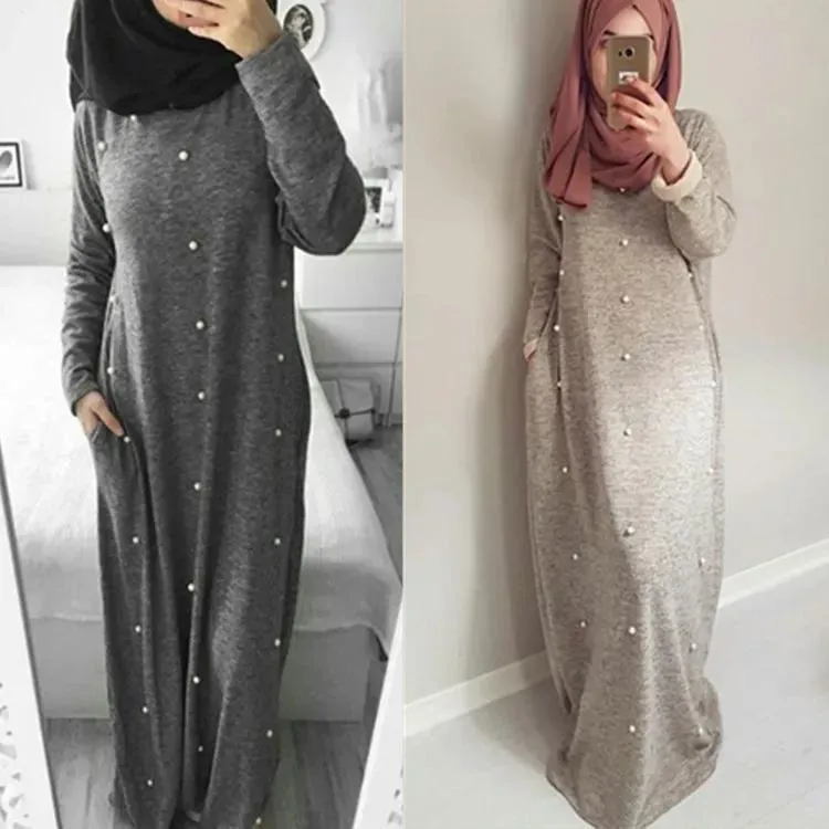 衣類イスラム教徒のドレス女性イスラム服アバヤドバイヒジャーブドレスロパムスルマナムージャー