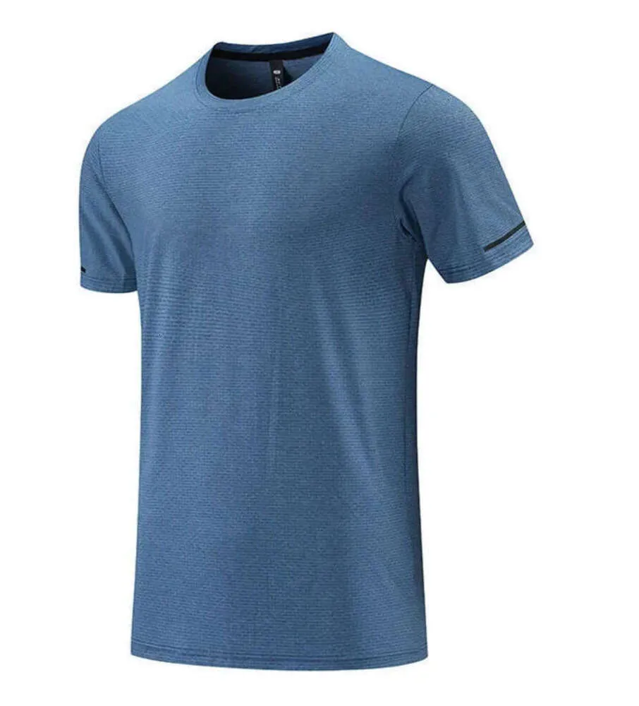 LuLus Men Yoga Outfit Gym T shirt Exercise Fitness Wear Basketball Quick Dry Ice Silk Shirts Outdoor Tops Short Sleeve Elastic Breathable 996