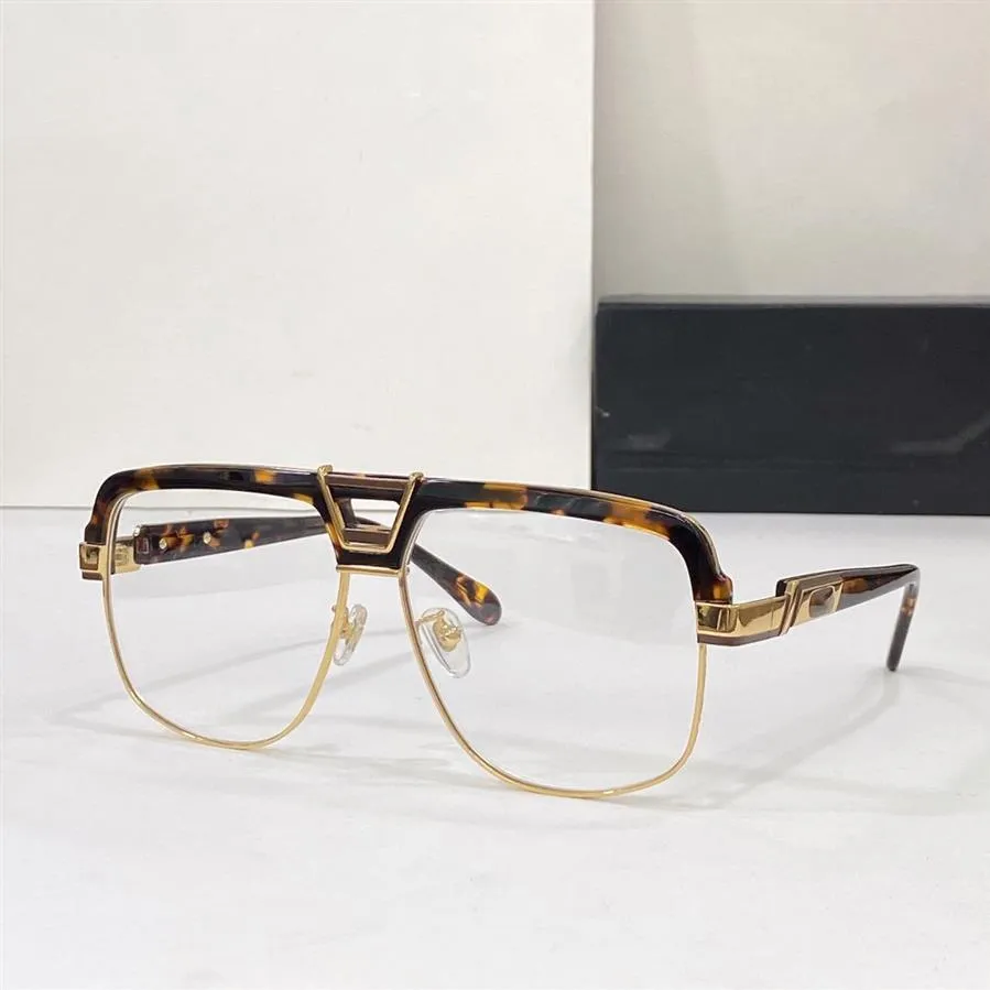 Sälj lyxdesignerram för män Mens Optical Women Woman Square Eyewear Stor Khaki Golden Frame Radiation Protective LE2697