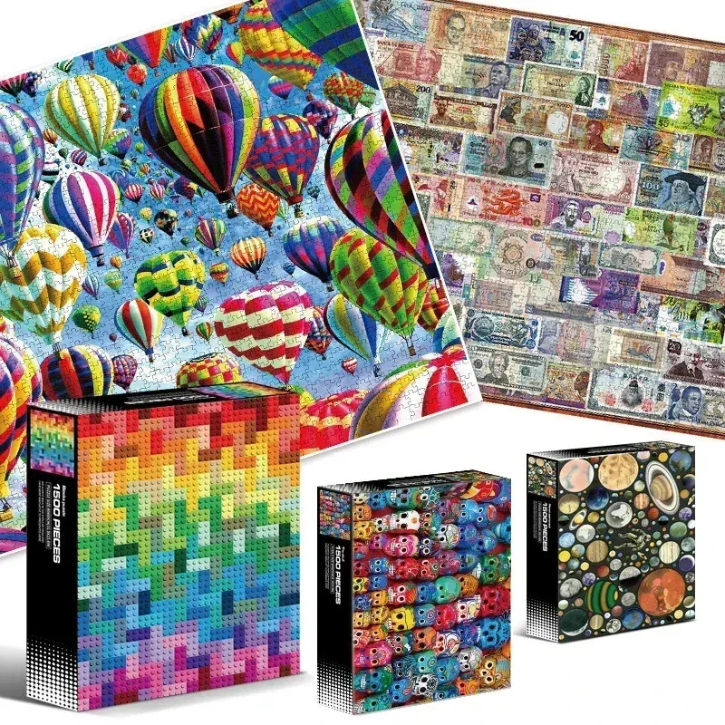 8060cm adultes 1500 pièces papier Puzzle peintures jouets réduisant le stress haute difficulté divertissement jouet cadeaux de noël 240104