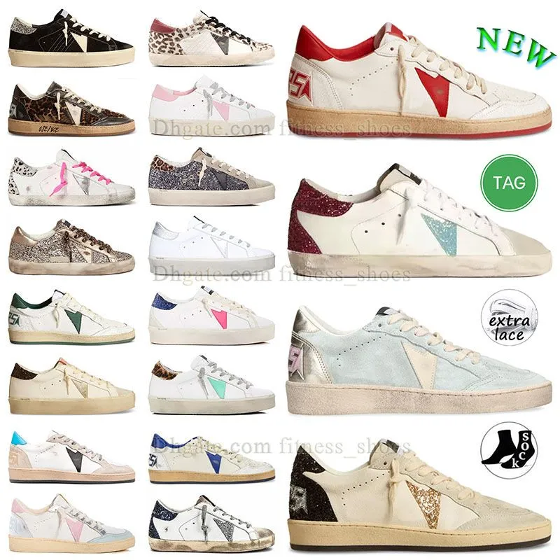 Scarpe di marca italiane scarpe da ginnastica hi ball star scarpe da donna moda rosa-oro glitter classico leopardo bianco do-old sporco scarpe firmate Scarpe da jogging da uomo scarpe sportive da skate