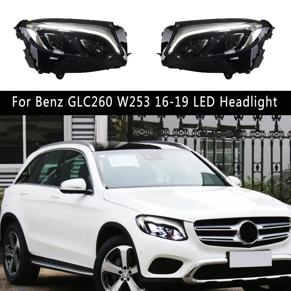 Araba Aksesuarları Far DRL Benz Glc260 W253 Glc300 GLC 16-19 LED Far Salesi Dönüş Sinyal Göstergesi için Gündüz Çalışan Işık