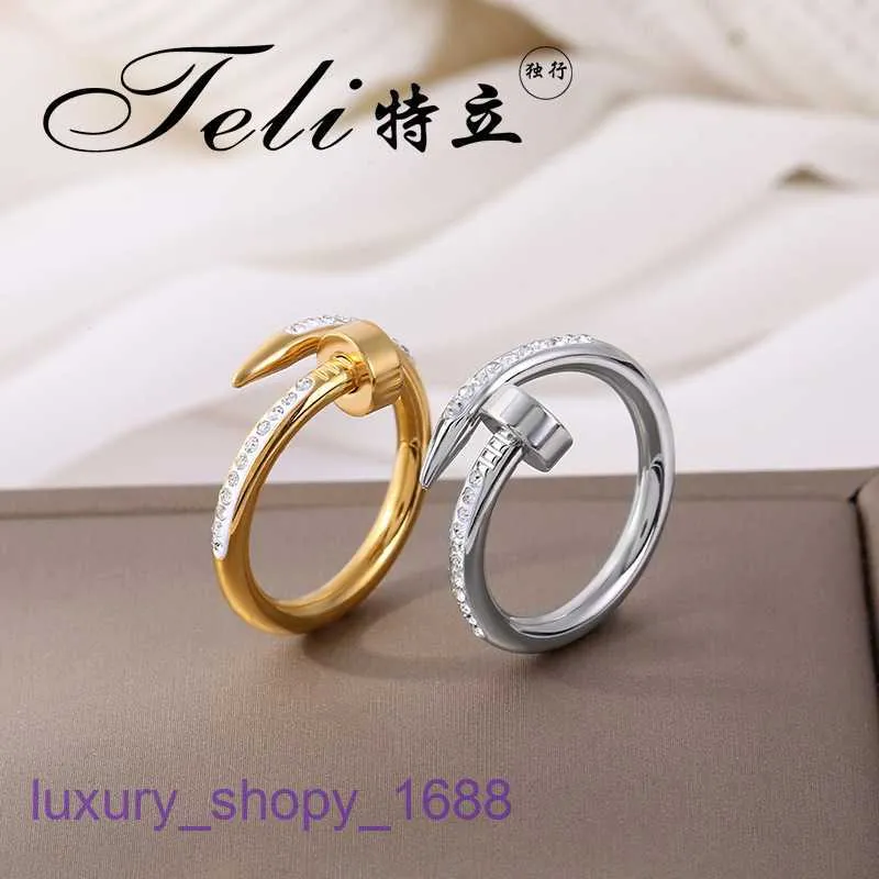 Autobanden Designer armbanden voor dames en heren Titanium stalen ring Dames klassieke nagelset met diamanten 18k gepersonaliseerd minimalistisch met originele doos