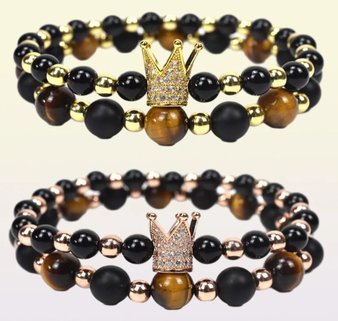 3UMeter meilleur Bracelet à breloques hommes mode 2019 mode nouveau or couronne royale tressé réglable hommes Bracelet pour bijoux cadeau 4893981