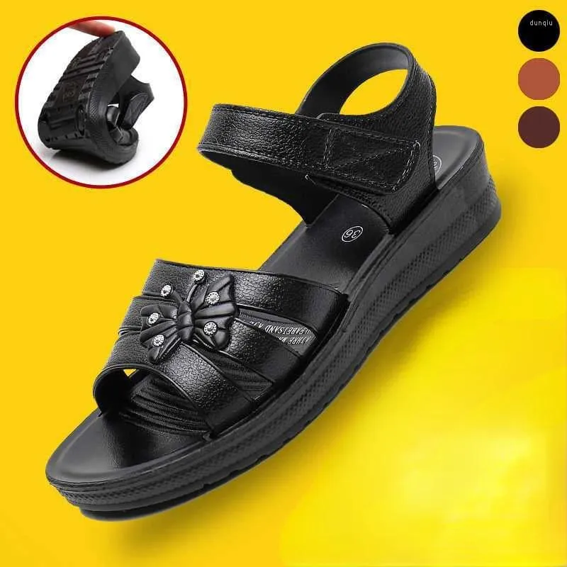 Wedges 2024 Mujer Outdoor Sandalen Sandalias Mode De Schoenen voor Dames Zomer Flats Antislip Zacht Ouderen Strand Comfort Casual 113 Comt