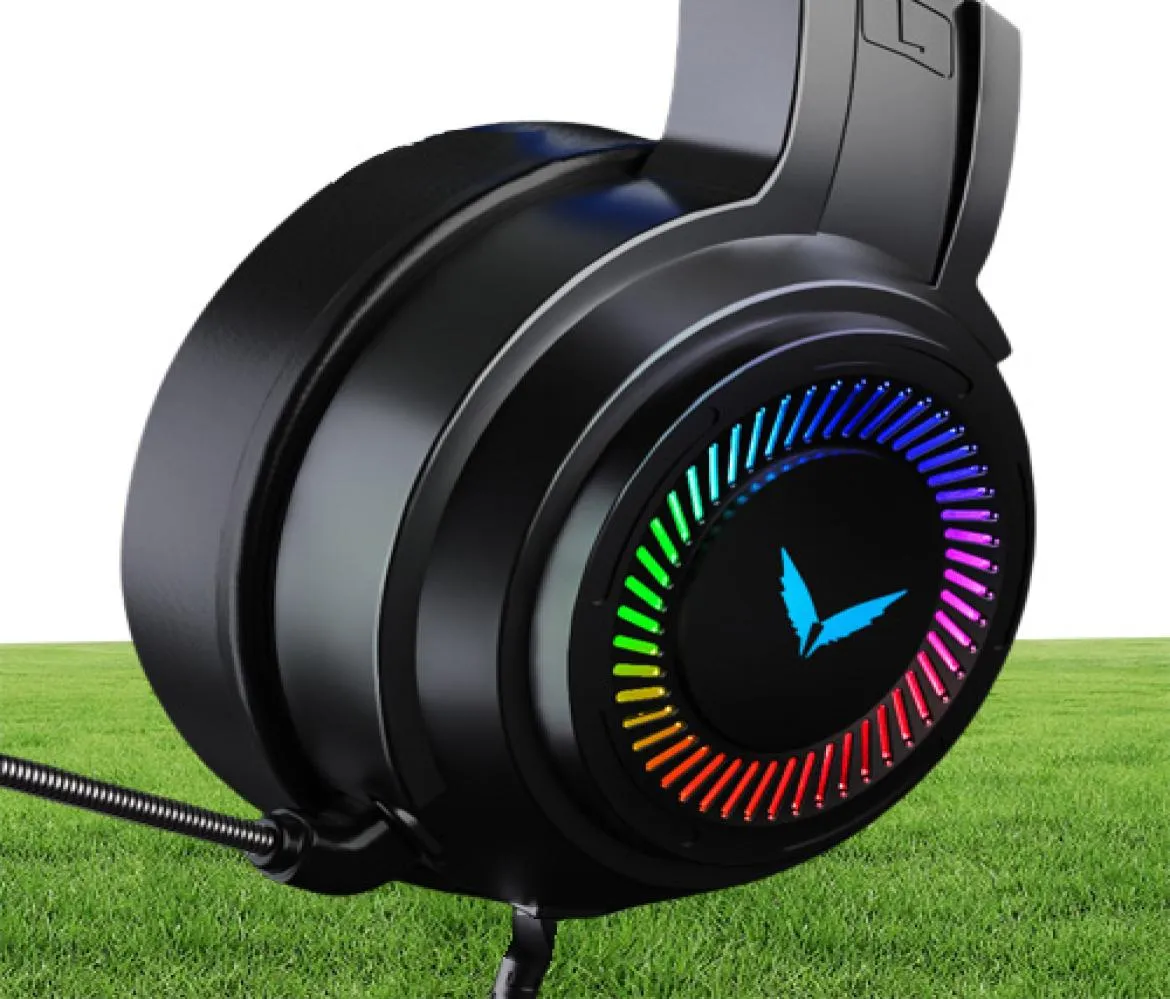 Headphones with Microphone for PC Controller Bass Surround Laptop Games Noise Cancelling Gaming Headset Flash Light Video game 7.1 6316019