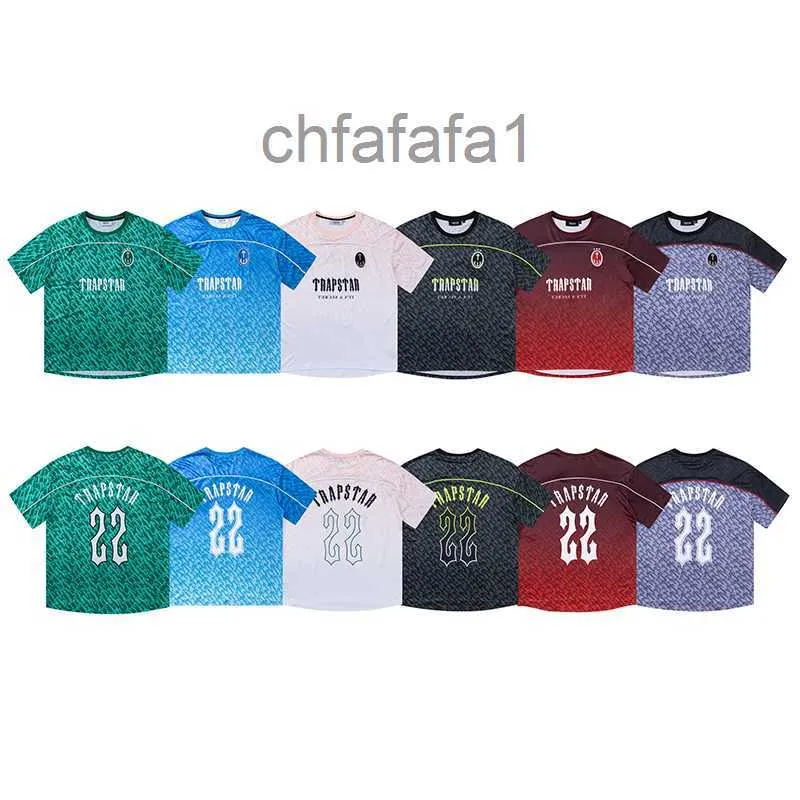 Trapstar T-shirts Mens Football Jersey Tee Women Summer Casual Loose Quick Torking T Shirts Short Sleeve Tops AG0M