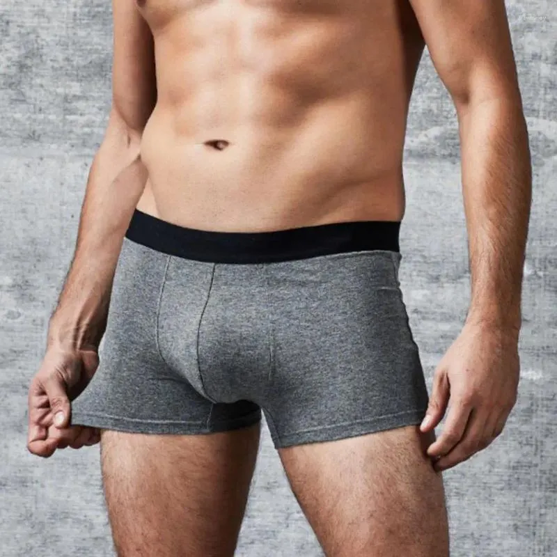 Mutande da uomo boxer slim fit traspiranti U convesso senza cuciture da uomo morbido elastico a vita media per un comfort antisettico Plus