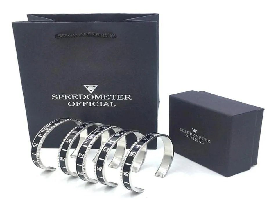 Bracelet de bracelet de haute qualité pour hommes en acier inoxydable, bracelet de compteur de vitesse, bijoux de mode pour hommes avec vente au détail pa5814416