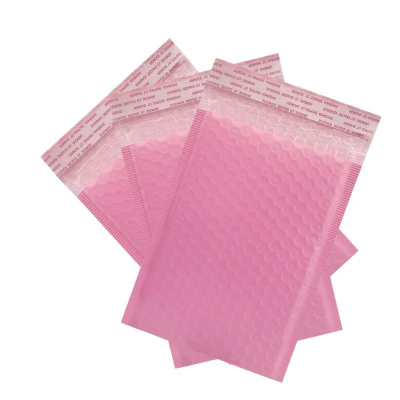 50pcs Bubble Mail'ler Yastıklı Zarflar İnci Film Hediyesi Mevcut Posta Zarf Çantası Kitap Dergisi Düzenli Mail Self Seal Pink UHFXK