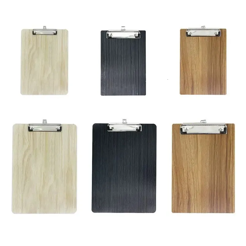 Portable A4 A5 Wooden Writing Clipboard File Hardboard Office School Stationery 240105