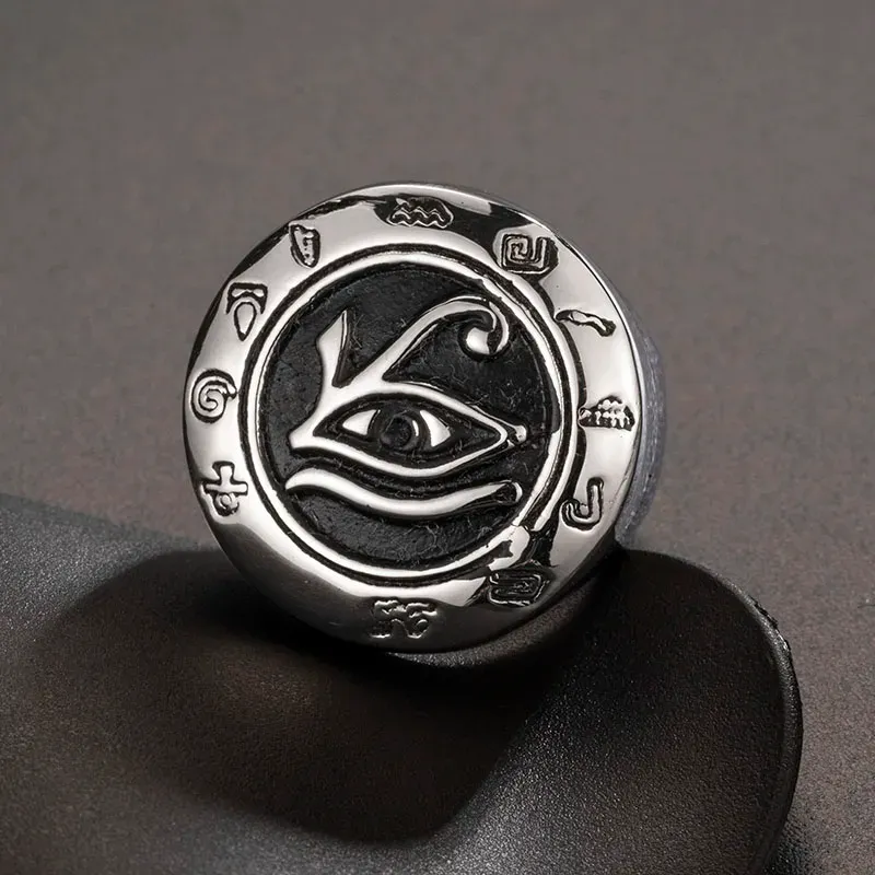 Men's Eye Of Horus Stainless Steel Ring – Egyptian Protection Symbol Signet Ring, Hypoallergenic & Scratch Resistant - View #2