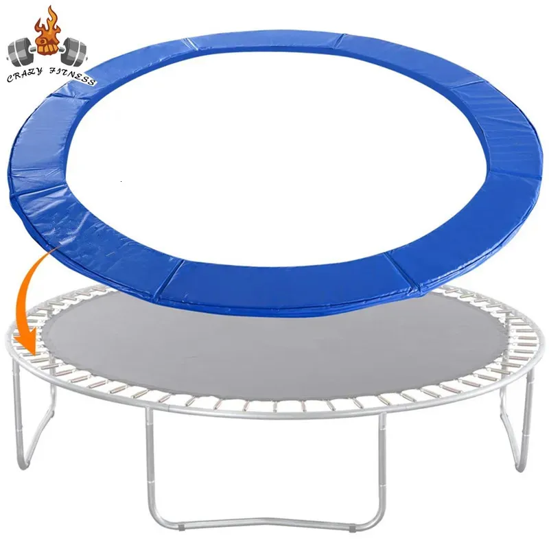 Tapis de protection pour trampoline de 6/8/10 pieds Coussin de sécurité pour trampoline Housse de protection résistante à l'eau à ressort rond Accessoires de sport à domicile 240104