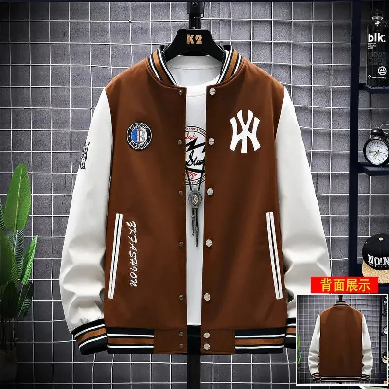 Men jacket spring and autumn casual wild student baseball uniform jackets Korean version of the trend of youth clothes 240105