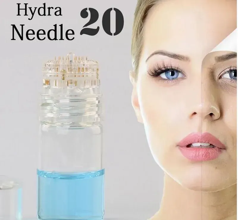 Hydra Needle 20 Serum Applicator Aqua Gold Microchannel MESOTHERAPY Tappy Nyaam Derma Stamp Fine Touch Microneedle Roller CE FDA