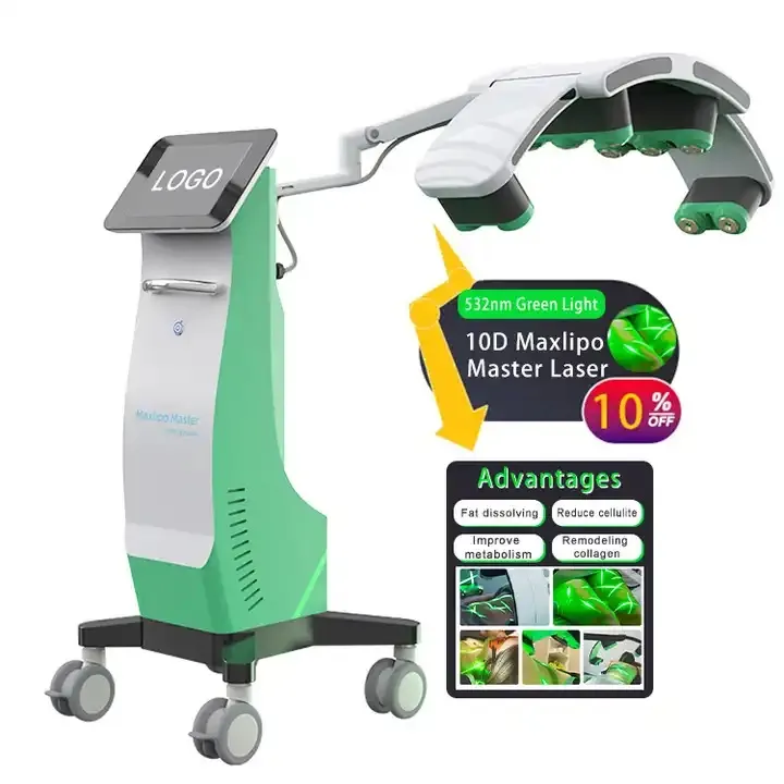 Vendita calda 10D riduzione del dolore per tutto il corpo disponibile riduzione del grasso modellante macchina per fisioterapia touch screen laser dimagrante