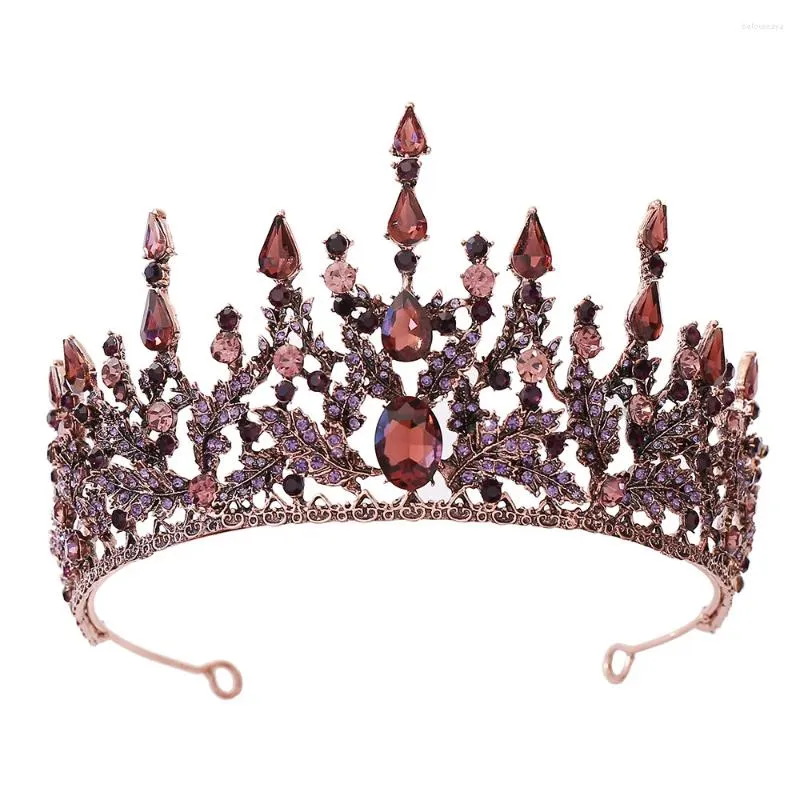 Pinces à cheveux Style Baroque, couronne de mariée en forme de feuille, accessoires en strass pour robe de mariée, coiffure de princesse, bijoux diadème