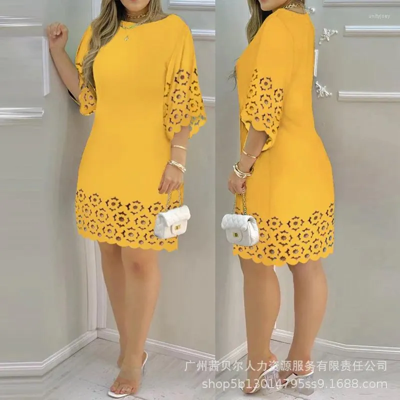 Casual Dresses 2024 Spring And Summer Fashion Women's Floral Print Original Skeleton Dress Loose Short