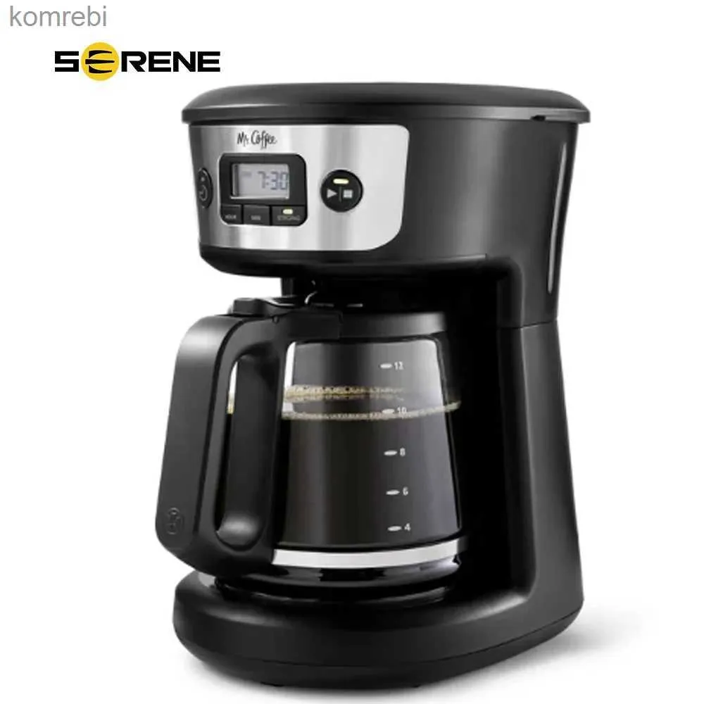 Coffee Makers Kitchen Appliance Portable New Mr. Coffee 12-Cup Programmable Coffee Maker with Strong Brew Selector Stainless Steel MachineL240105