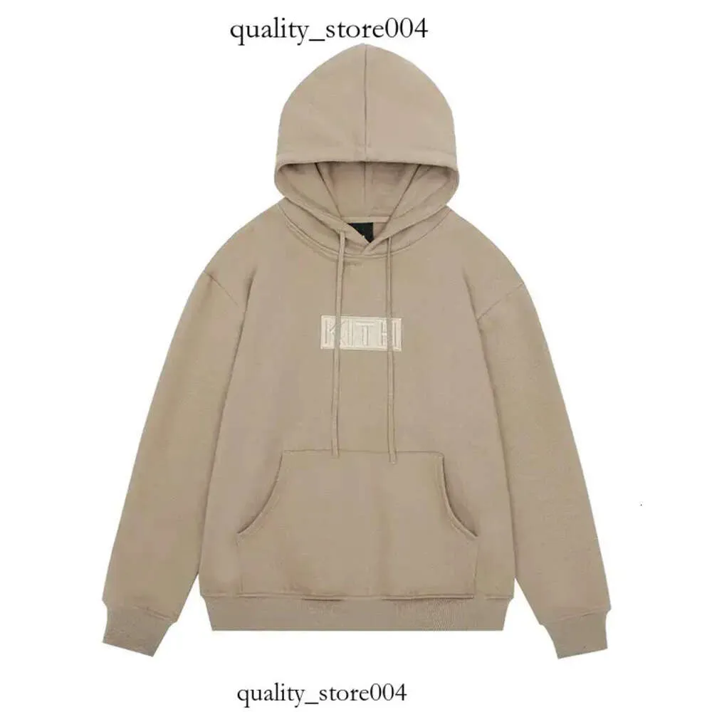 Kith Kith Hoodie Мужские толстовки с капюшоном Kith Hoodie Дизайнерская роскошь для мужчин Пуловер Хлопок с надписью с длинным рукавом Мода с капюшоном Man 607