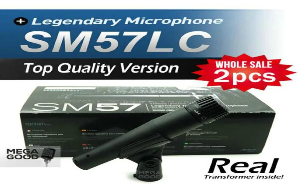 Microfono 2PCS最高品質バージョンSM 57 57LC SM57LCハンドヘルドカラオケダイナミックワイヤードマイクマイクロフォンマイクロフォノマイクM5946719