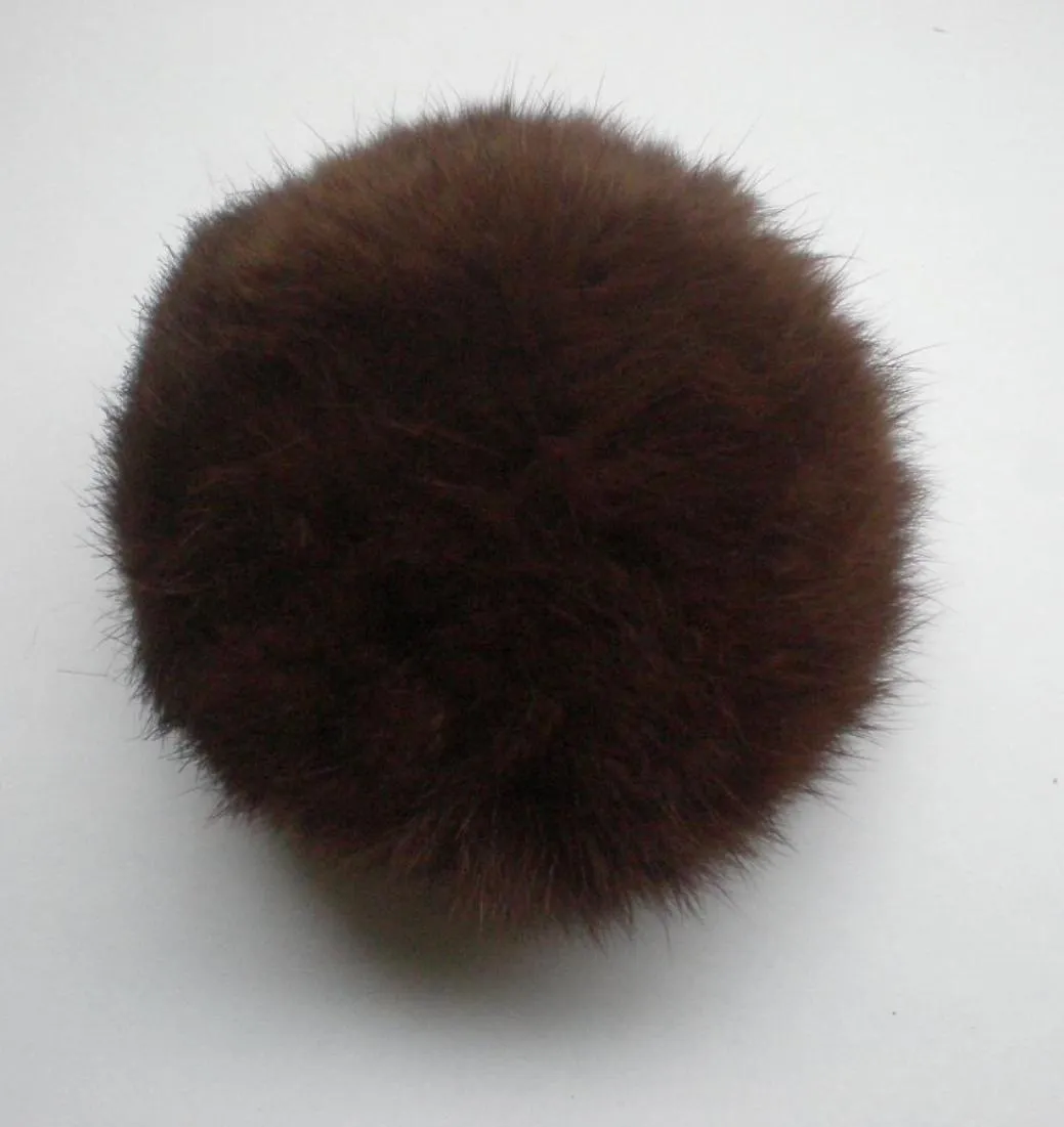 Boule ronde en fourrure de lapin de 8cm, plusieurs couleurs, accessoires entiers, 50 pièces, pompons, expédition rapide et express, 5524336