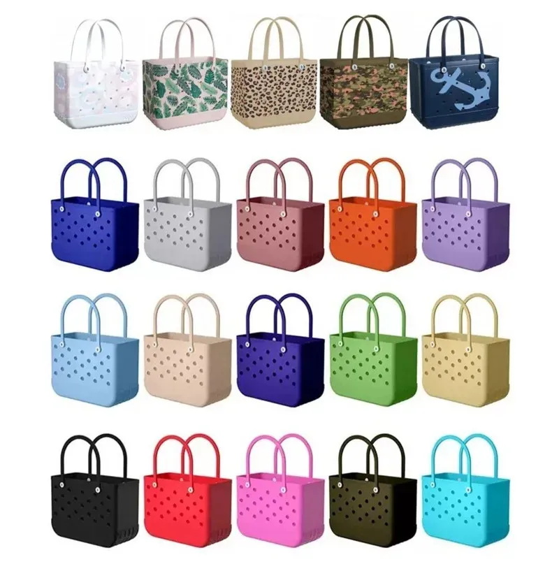 Wholesale Storage Baskets Outdoor Beach Bags Extra Large Leopard Camo Printed Baskets Women Fashion Capacity Tote Handbags DH3658