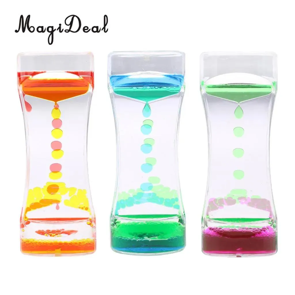 Accessories 3 Pieces Mix Color Liquid Timer Kids Sensory Educational Time out Tool A