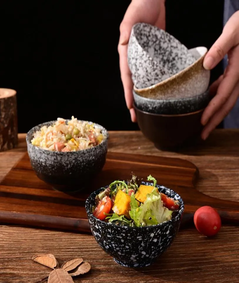 Bols japonais entier petits bols à soupe en céramique bol à Dessert maison vaisselle rétro bol à riz 49432498905635