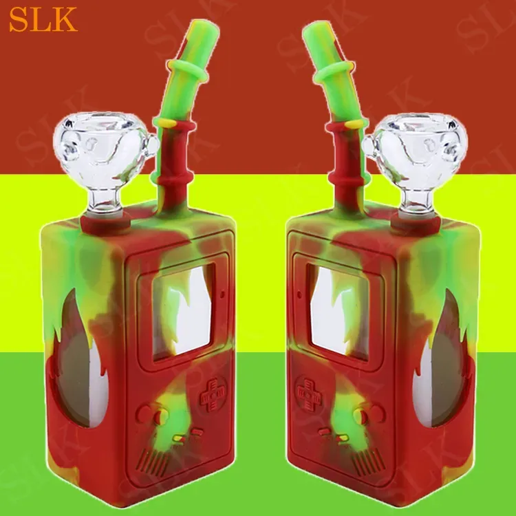 fashion style glass water pipes hookah Beverage Juice box smoking pipes with downstem glass bowl unique bubbler dab oil rig tobacco ZZ