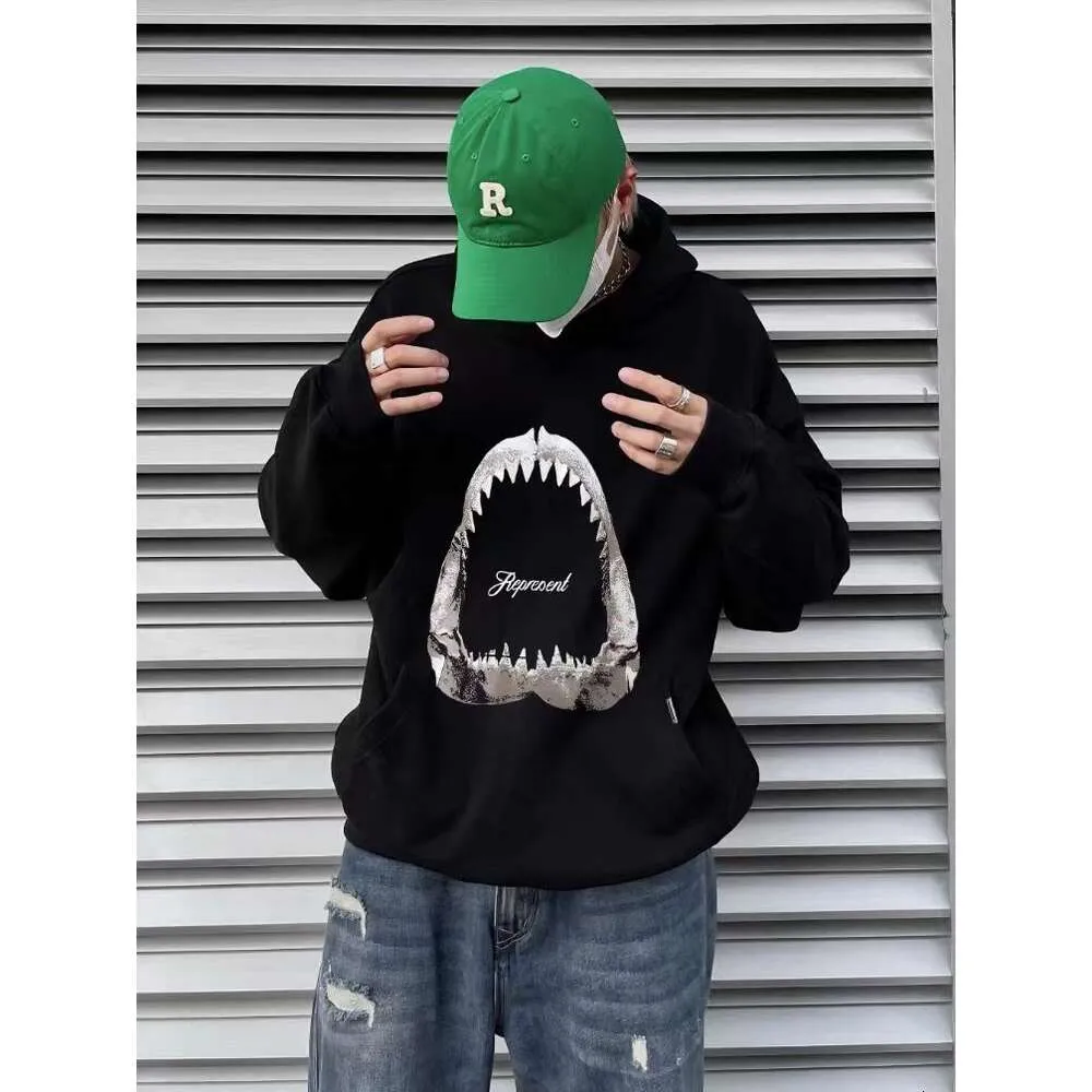 Representhoodie Designer Mode Sweats à capuche pour hommes Nouveau Shark Tooth VTG Marque tendance High Street Femme Casual Polyvalent Sweat à capuche