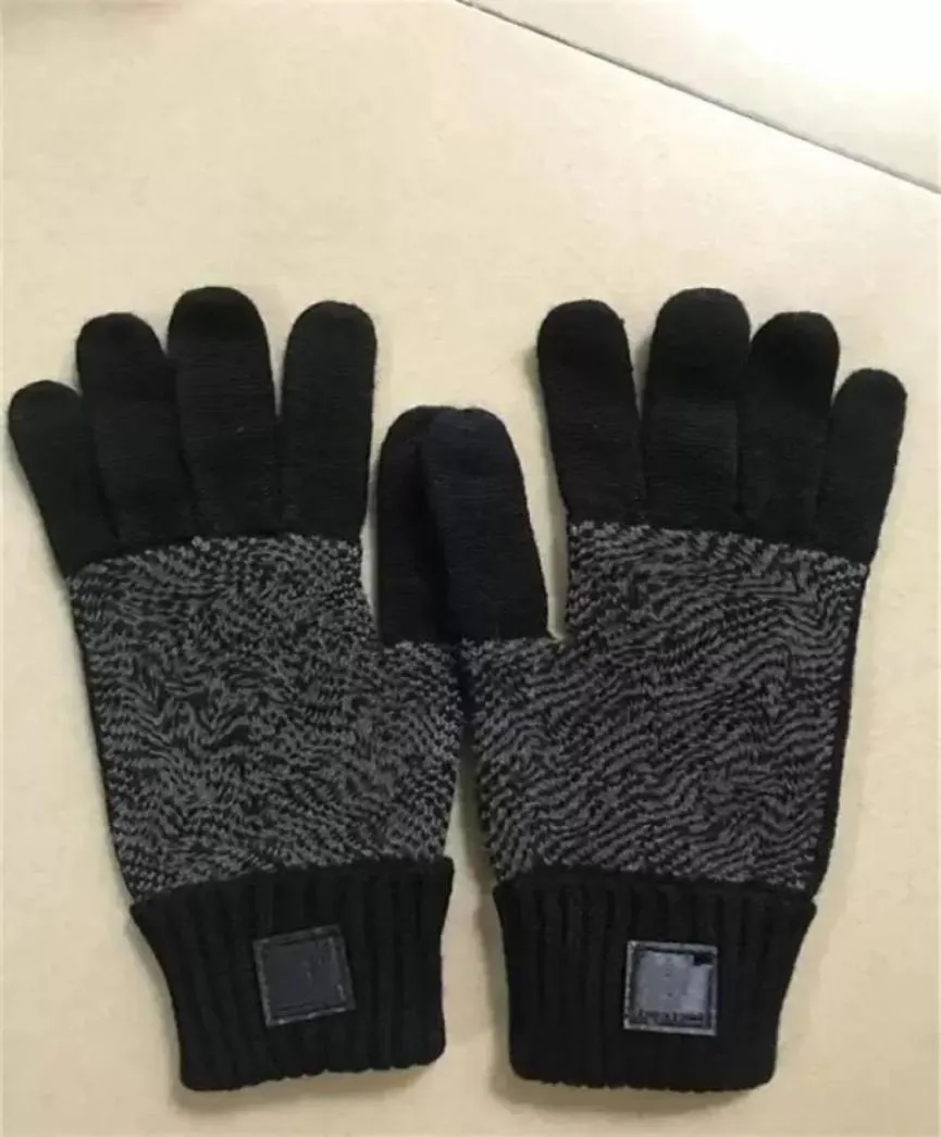 Gants tricotés designer classique automne couleur unie lettre européenne et américaine couple mitaines hiver mode cinq doigts gant Bl9000738