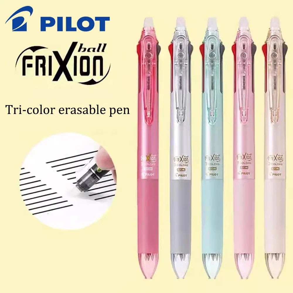 PILOT Frixion Uitwisbare pen Multifunctionele gelpen LKFBS-60EF Gemakkelijk wissen 3-in-1-pen 0,38 / 0,5 mm Briefpapier Schoolbenodigdheden 240105