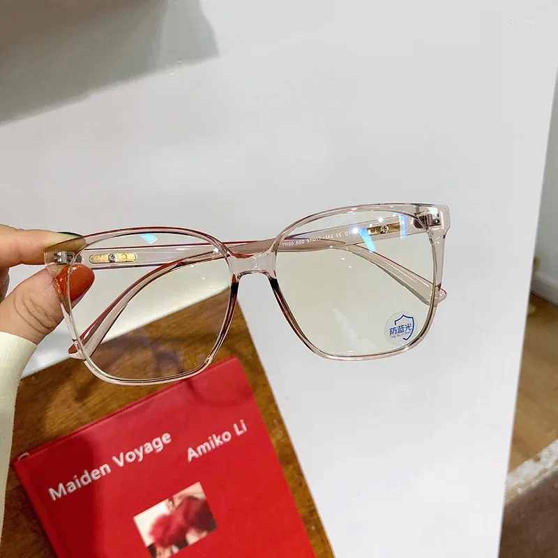 Оправы для солнцезащитных очков, модные очки для мужчин и женщин квадратной формы, анти-синяя оправа для очков из материала TR90, женские очки