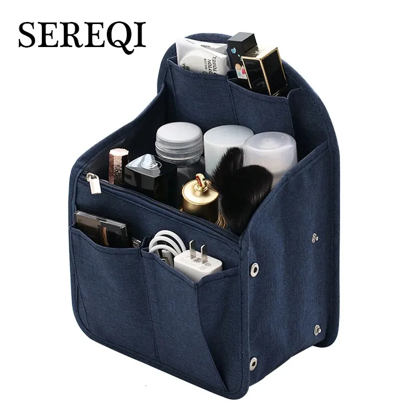 SEREQI sac à dos organisateur insérer sac à main de voyage sac multi-poches dans l'organisateur de toilette accessoires pour hommes et femmes 240105