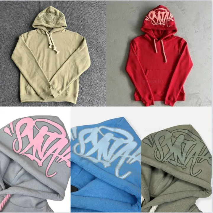 Mens Syna World Hoodie 세트 후드 인쇄 디자이너 까마귀 짧은 Y2K Tees Syna World Graphic Hoodie y2k 바지 힙합 Synaworld 트랙 슈트 Syna S-XL