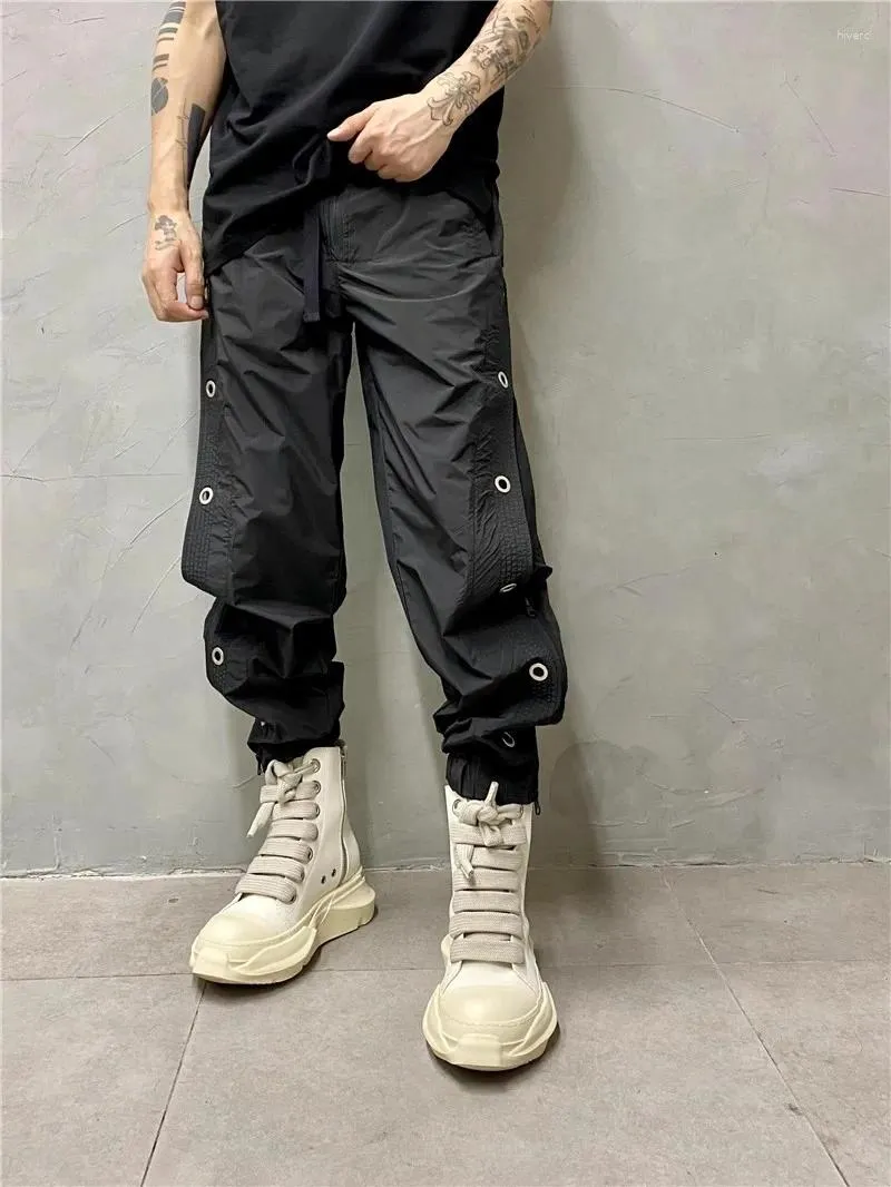 Herren-Trainingsanzüge im Avantgarde-Stil, trendige Patchwork-Overalls, modisch, coole Sense-Hosen mit Knöchelband, lockerer Designer-Reißverschluss