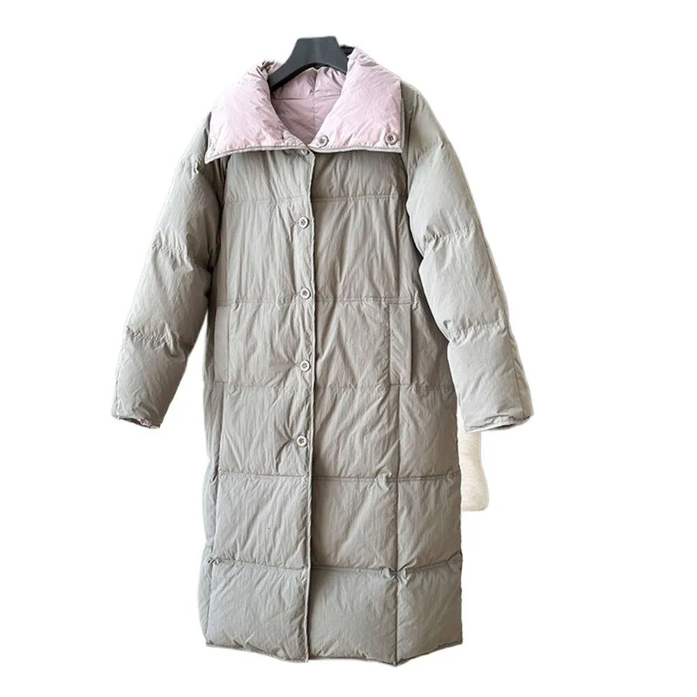 Long Hot Down Jacket Women's Models 2023 Ny Loose Casual Medium Längd White Duck Parka Canadian Gooose Coate3v3 2Ofve