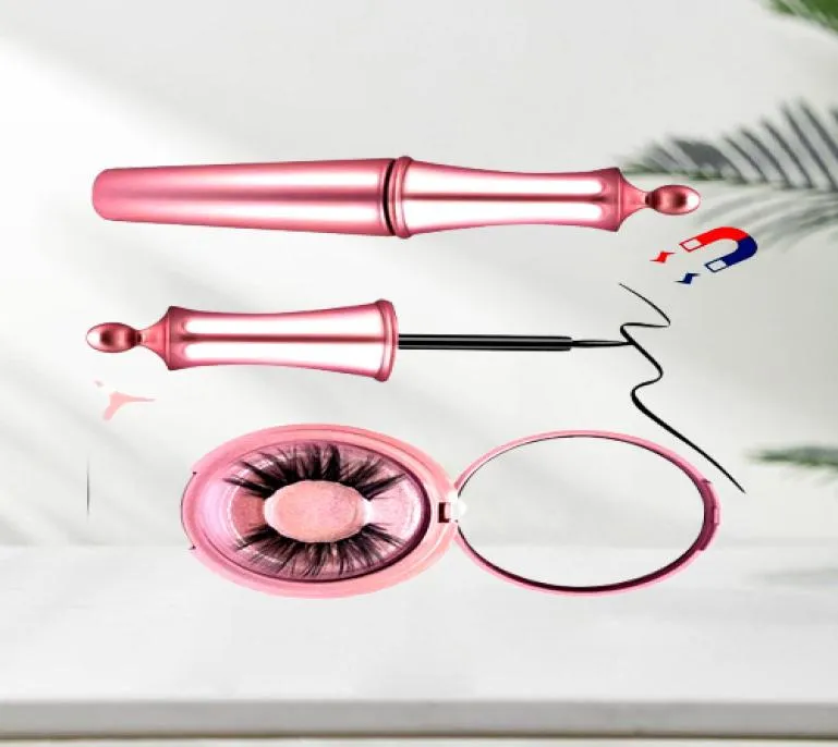 Cílios de ímãs de ímã Cineleiner Eyelash Malless Conjunto de cílios falsos magnéticos naturais Tweezer Kit8012943