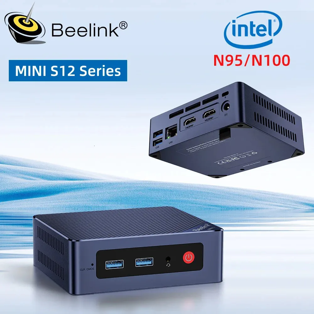 Beelink Min S12 Pro N100 Gamer Mini PC Intel 12th Gen N95 Ddr4 8GB 256GB 16GB 500GB SSD 2.4G 5G DUAL WIFI 1000M BT5.2 NVME Deskt 240104