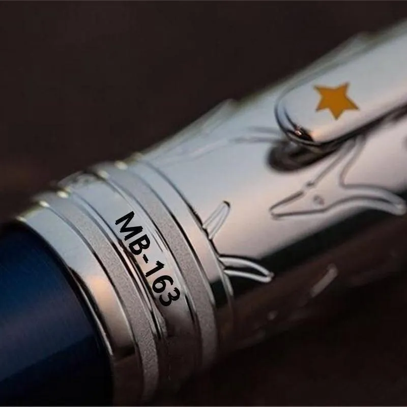 luxury Little Prince Blue 163 Roller ball pen / Ballpoint pen / Fountain pen office stationery fashion Write ink pens No Box