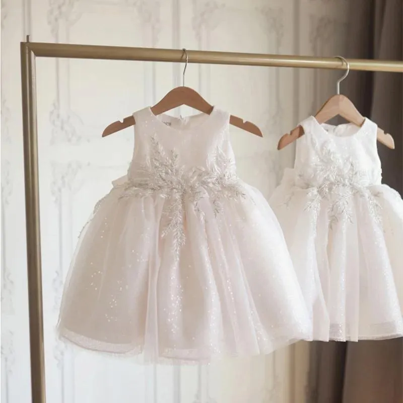 Shorts Infant White Lace 1st 2nt Birthday Dress Baby Girls Princess Cake Dresses Toddler Wedding Baptism Ball Gown Children Clothes